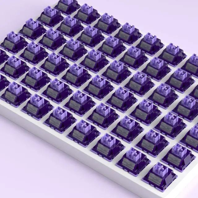 Alt view image 6 of 7 - Outemu Violet Heavy Tactile Keyboard Switches with Diffuser(108Pcs)