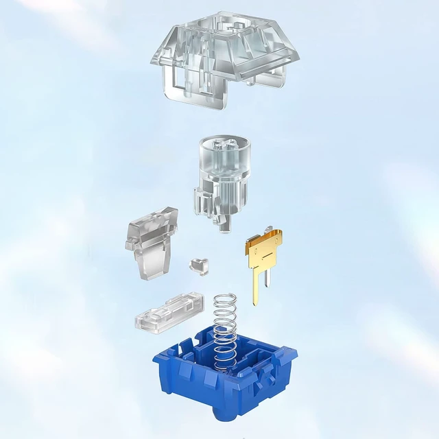 Alt view image 5 of 7 - Kailh Deep Sea Silent Pro Whale Switch, Tactile Silent Switch, 45gf 60gf Tactile Force, Pre Lubed, Dustproof/Waterproof, 100M Life, 3-Pin for Hot Swap Mechanical Keyboard Silent Whale 36pcs