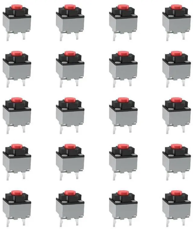 Main image of 20 Pcs Silent Micro Switch,Square Mute Tactile Push Button Wireless Wired Keyboard Mouse Micro Switch 6 * 6 * 7.3MM Tact Switch Fit for Home Appliance Security Equipment Toy Electronic Products