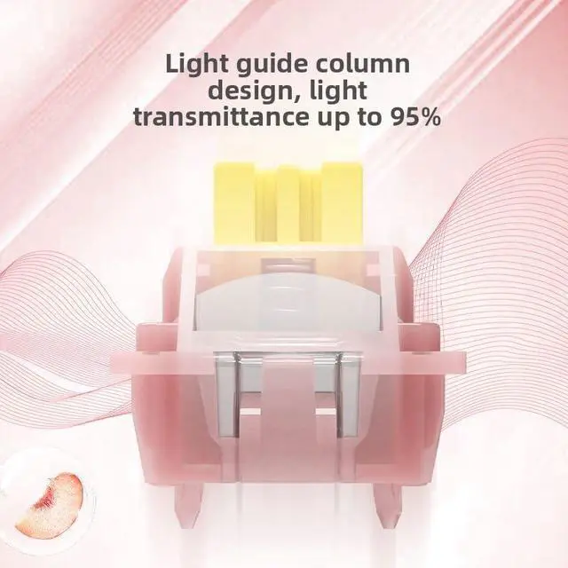 Alt view image 2 of 6 - Outemu Silent Peach Hall Effect Magnetic Switches,Magnetic Mechanical Keyboard Switch with Light Guide,Universal Compatibility for Gaming Keyboard,Quiet Switches for Custom Keyboard (35, silent peach)