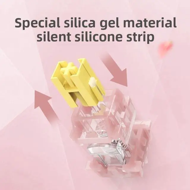 Alt view image 3 of 6 - Outemu Silent Peach Hall Effect Magnetic Switches,Magnetic Mechanical Keyboard Switch with Light Guide,Universal Compatibility for Gaming Keyboard,Quiet Switches for Custom Keyboard (35, silent peach)