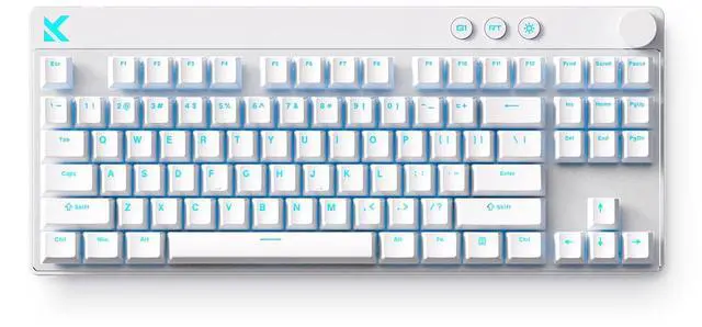 Main image of Mix 87 TKL Wired Gaming Keyboard Magnetic Switch Hall Effect Keyboards Rapid Trigger SOCD 8K Polling Rate Volume Knob Adjustable Actuation Point RGB Lighting HotSwap White Apollo Switch