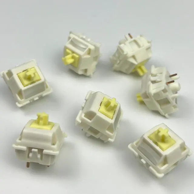 Alt view image 6 of 6 - Gateron Cream Silent Keyboard Switches,Pre-lubed 45gf 5-Pin Linear Switches SMD LED Full POM with Light Guide Pole for MX Mechanical Gaming Keyboard(72Pcs,Cream Silent)