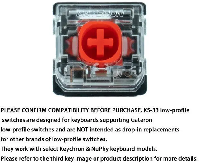 Alt view image 2 of 7 - KS-33 Low Profile Silent 2.0 Keyboard Switches(Red Linear,35)