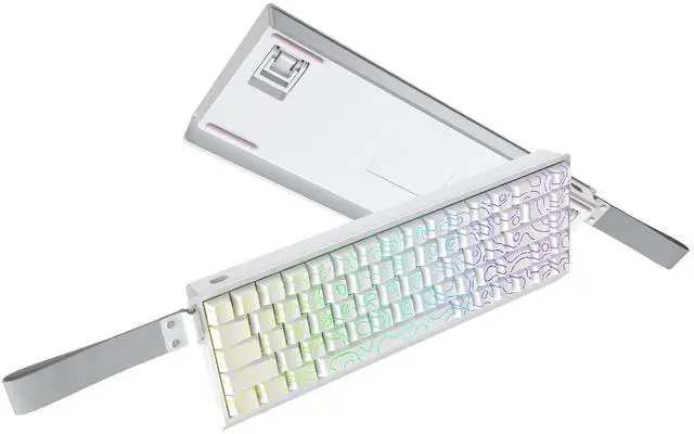 Main image of Mer68 Wired 68 Keys, Magnetic Switch Mechanical Keyboard, 8KHZ Polling Rate/Latency As 0.125MS/256KHZ Single Key Scan Rate/ARGB/, Hot Swappable Gaming Keyboard(White)