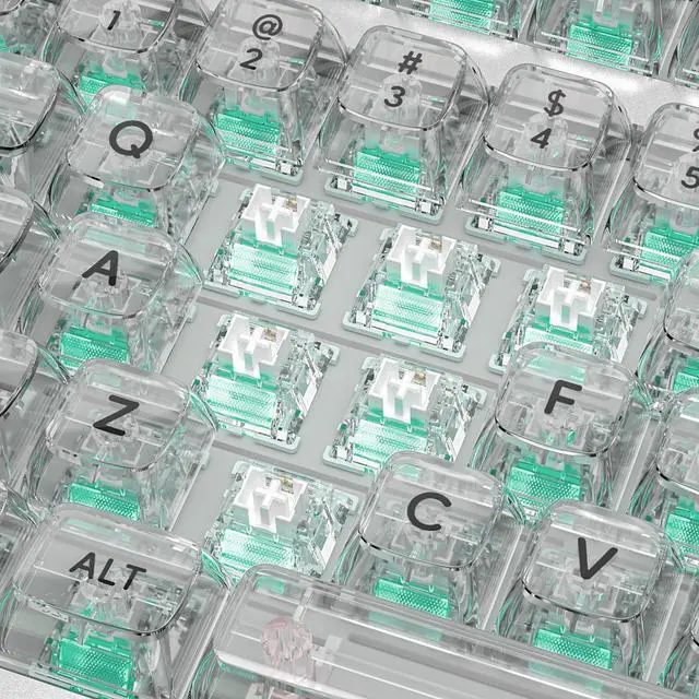 Alt view image 6 of 7 - Zhouwang Sea Salt Pro Linear Silent Keyboard Switch,90PCS