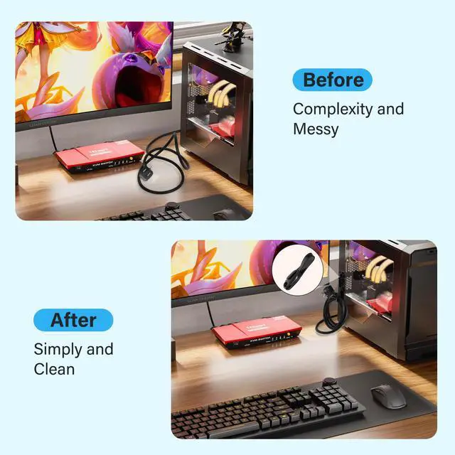 Alt view image 7 of 7 - 45 Degree Angled Flat Plug Mickey Mouse Replacement Laptop Power Cord 15 Ft, Seamless 5-15P to IEC 320 C5 3-Prong Universal AC Cable for PC Notebook Printer Dell HP TV, 18AWG, ETL+ Organizer
