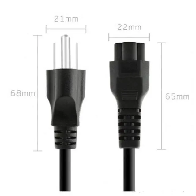 Alt view image 2 of 5 - 3 Prong AC Laptop Power Cord, Compatible with Dell Power Charger (5-Feet)