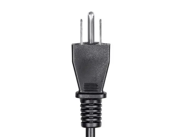 Alt view image 5 of 6 - Power Cord - NEMA 5-15P to IEC 60320 C13, 13 Amp, 1625 Watt, 3-Prong, 16AWG, 8 Feet, Black