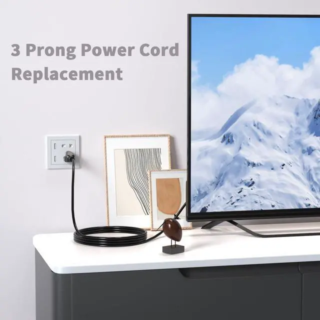 Alt view image 7 of 7 - 6ft 3 Prong Laptop Power Cord Mickey Mouse Cable NEMA 5-15P to IEC C5
