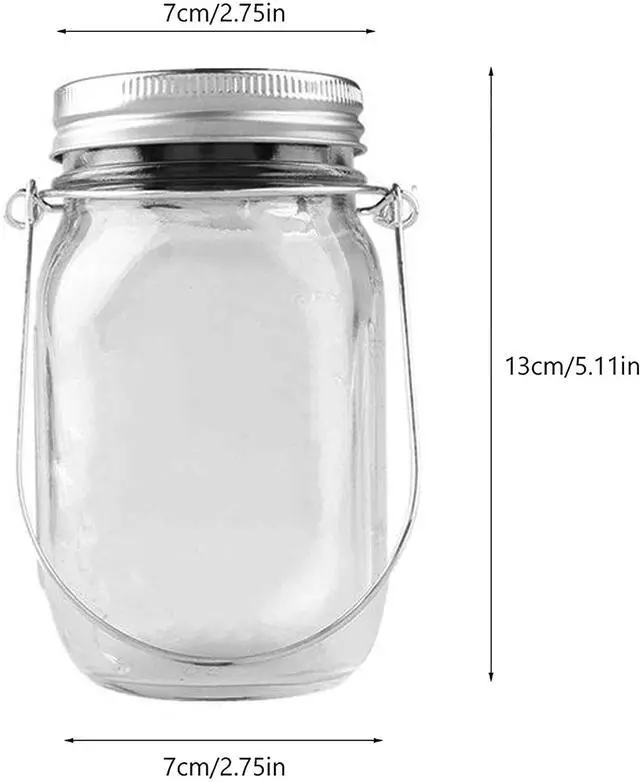 Alt view image 3 of 7 - Solar Fairy Jar Lights,4 Pack 30 Led Mason Jar Decor Firefly Lights,for Outdoor Patio Garden Table Decorations Solar Lantern Mother's Day Gift(Mason Jars/Hangers Included)
