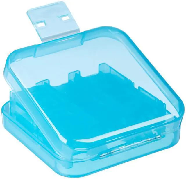 Alt view image 5 of 5 - Portable Game Storage Case for 24 Nintendo Switch Games, Game Card Slots, 3.4 x 3.4 x 1 Inches, Blue