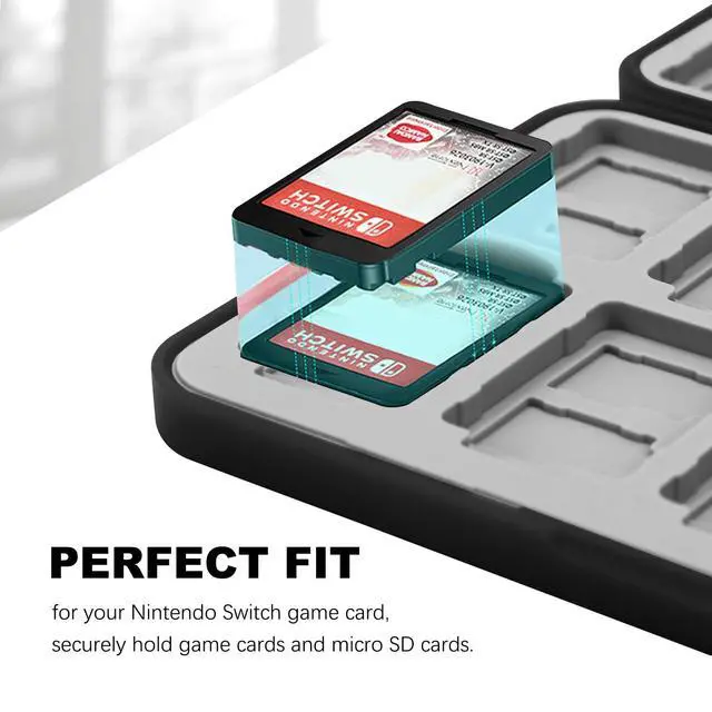 Alt view image 4 of 5 - Nintendo Switch Game Case Holder for Switch 2 Cartridge, Black