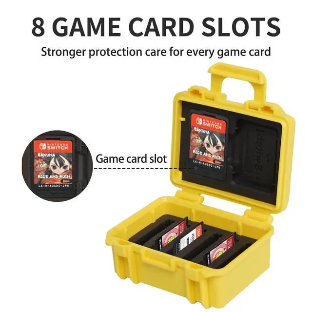 Alt view image 2 of 7 - Switch Game Card Case Compatible with N Switch Games, Protective Switch Game Cartridges Holder Carrying Storage Box, Portable Game Card Holder Case 8 Cartridge Slots for Nintendo Switch