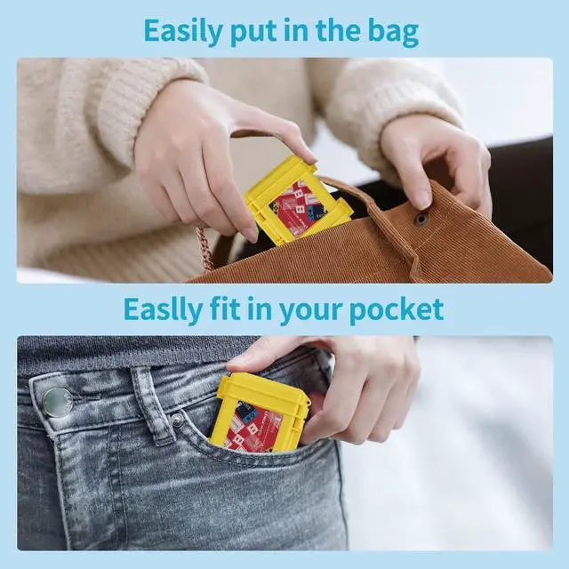 Alt view image 7 of 7 - Switch Game Card Case Compatible with N Switch Games, Protective Switch Game Cartridges Holder Carrying Storage Box, Portable Game Card Holder Case 8 Cartridge Slots for Nintendo Switch