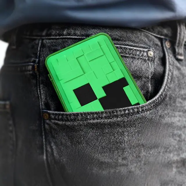 Alt view image 6 of 6 - Portable Game Card Case for Nintendo Switch 2/Switch/OLED/Lite/SD Cards, 24 Slots Switch Game Holder Pretty Cute Durable Cartridge Cases Hard Shell with Magenic Closure, Green