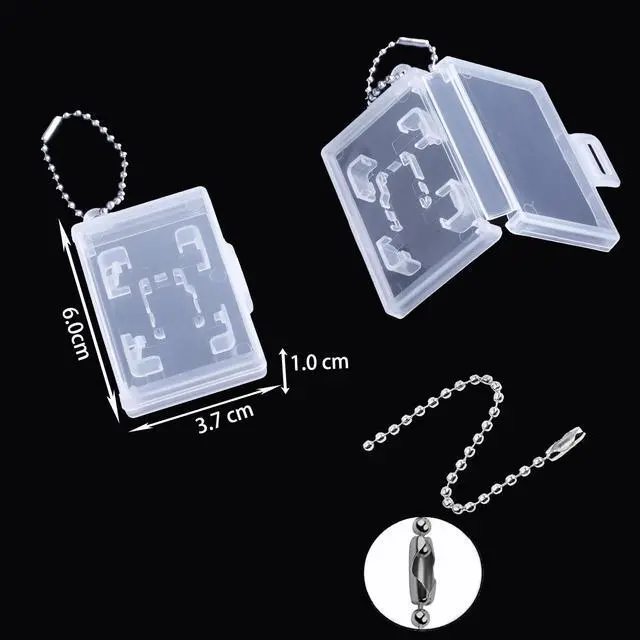 Alt view image 3 of 7 - 10-Pack Mini Game Card Holders Compatible with Nintendo Switch Portable Storage Cases for Game Cartridges & Micro SD/TF Cards with Keychain