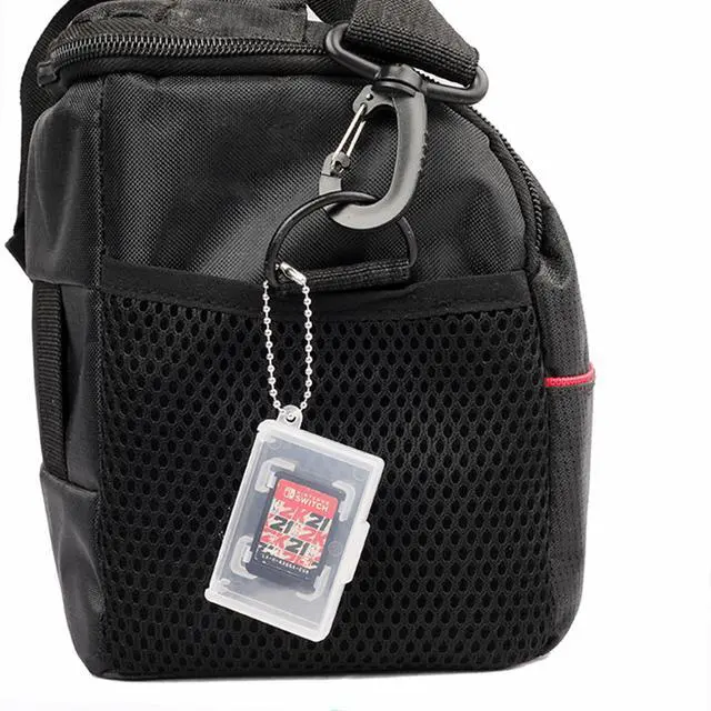 Alt view image 7 of 7 - 10-Pack Mini Game Card Holders Compatible with Nintendo Switch Portable Storage Cases for Game Cartridges & Micro SD/TF Cards with Keychain