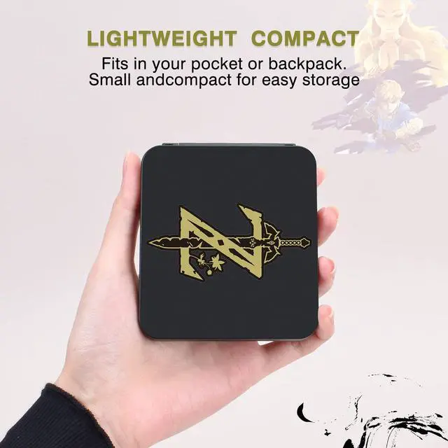 Alt view image 6 of 7 - Zelda Sword Game Case for Switch Lite/Switch/Switch OLED, 12 Slots Game Cards Holder and 12 Micro SD Card Slots, Cartoon Portable Game Card Storage Cartridge Box -- Black