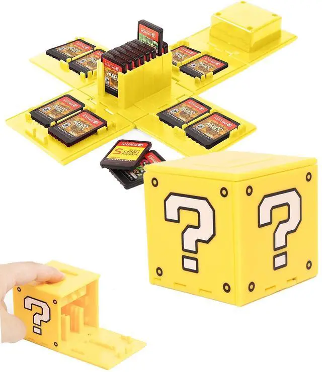 Main image of Game Card Holder for Nintendo Switch - 16 Game Card Case Storage Cube, Portable Organizer for Switch Lite