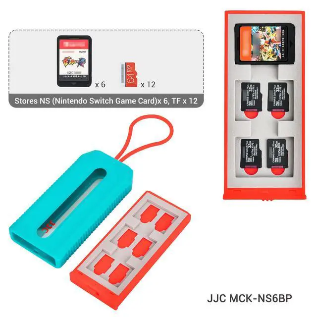 Alt view image 2 of 7 - (NOT FIT SD Card) Switch Game Card Case for 6 Nintendo Games and 12 Micro SD Cards,Switch Card Holder Storage for Nintendo Switch or PS Vita,Water-Resistant Anti-Shock Game Card Box