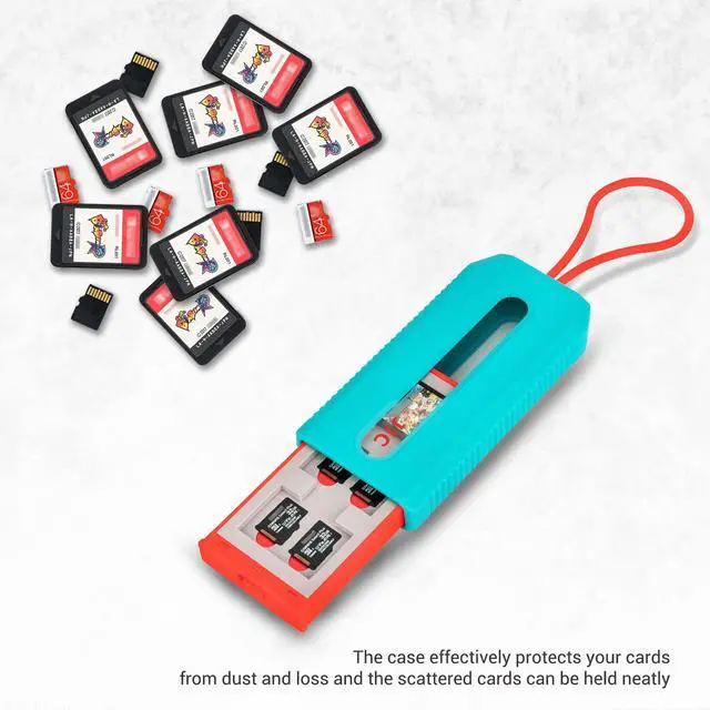Alt view image 6 of 7 - (NOT FIT SD Card) Switch Game Card Case for 6 Nintendo Games and 12 Micro SD Cards,Switch Card Holder Storage for Nintendo Switch or PS Vita,Water-Resistant Anti-Shock Game Card Box