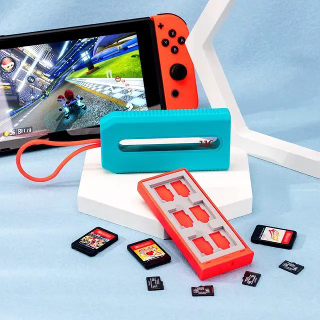 Alt view image 7 of 7 - (NOT FIT SD Card) Switch Game Card Case for 6 Nintendo Games and 12 Micro SD Cards,Switch Card Holder Storage for Nintendo Switch or PS Vita,Water-Resistant Anti-Shock Game Card Box