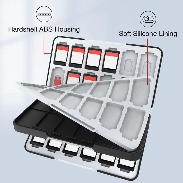 Alt view image 4 of 7 - Switch Game Case for NINTENDO SWITCH 2/ Micro SD Cards