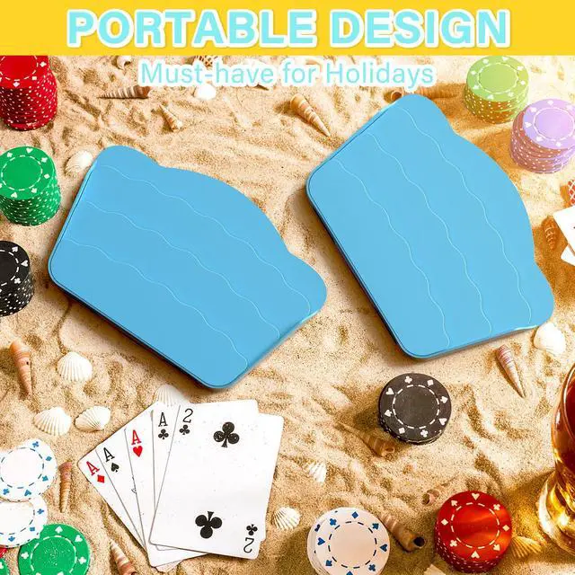 Alt view image 5 of 7 - Card Holders for Playing Cards - 4 Pack Playing Card Holder w/Foldable Stand for Stocking Stuffers, Travel Games, Seniors, Little Hand or Arthritis Hand, UNO, Poker, for Holidays Game Night