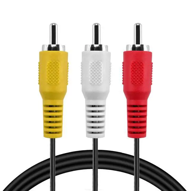Alt view image 6 of 6 - 3 RCA AV Cable, 6 ft Male-to-Male Composite Audio Video Cord for TV