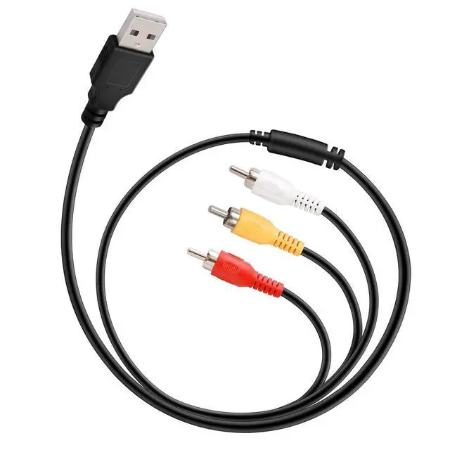 Alt view image 5 of 6 - USB to 3RCA Cable, 1.5m/5ft USB Male to 3 RCA Male Jack Splitter Audio Video AV Composite Adapter Cord for USB-Enabled TVs and PCs