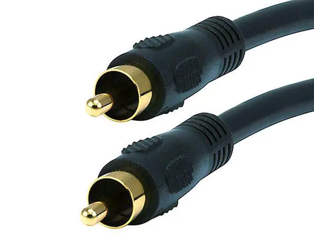 Alt view image 2 of 2 - 102743 75 Ohm Digital Coaxial Audio/Video RCA Cable Black