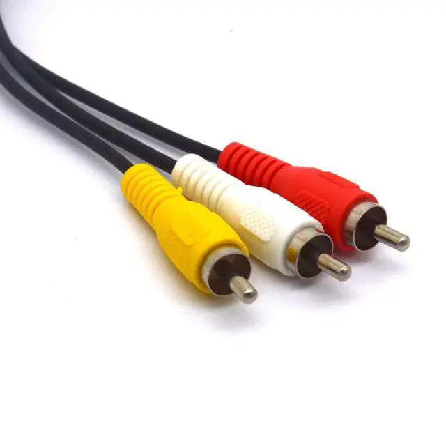 Alt view image 4 of 4 - 4 Pole 3.5mm TRRS Male to 3 RCA Male Plug Stereo Cord (25cm)