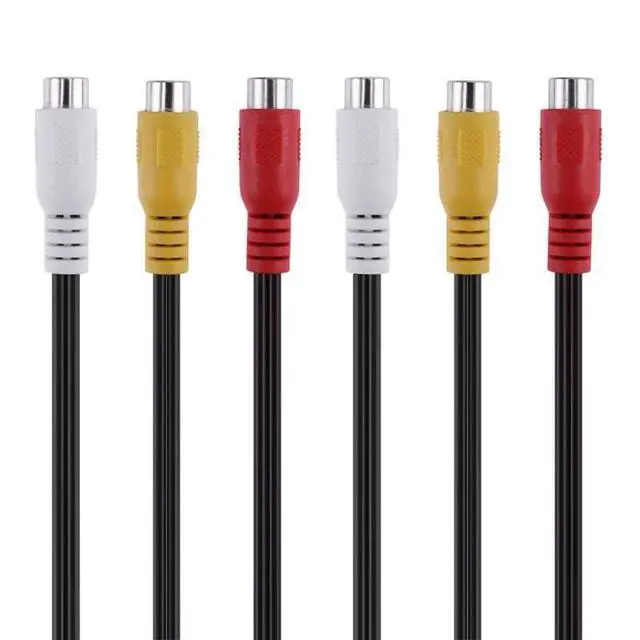 Alt view image 5 of 7 - 3RCA AV Audio Video Splitter Cable 1 in 2 Out 3 Male 6 Female 25cm DVD Player Game Console External TV Projector Monitor Adapter Converter