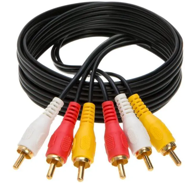 Alt view image 3 of 3 - 3RCA Video/Stereo Audio Cable, Composite Wire Cord DVD HDTV 6ft, 12ft, 15ft, 25ft (15FT)