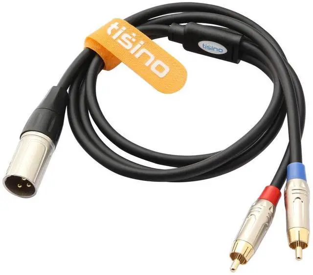 Alt view image 7 of 7 - 2 RCA to XLR Male Unbalanced Cable Y-Splitter, 3.3 FT/1m