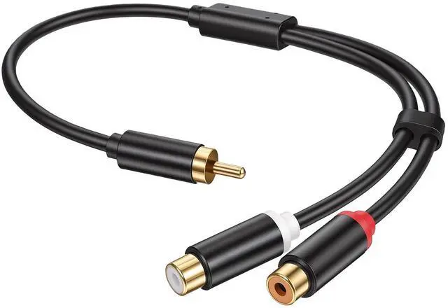 Main image of 1 Male to 2 Female RCA Splitter, RCA Y Cable (0.98ft/30cm)