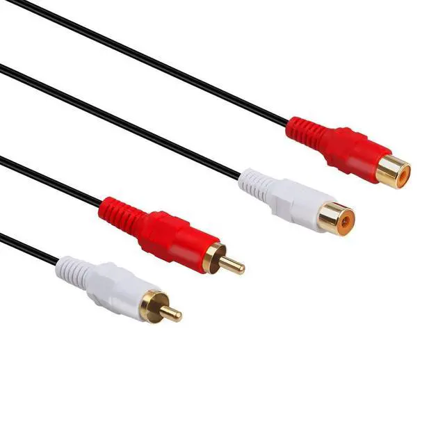 Alt view image 6 of 7 - AV Extension Cable,2RCA Extension Cable Male to Female,2RCA Male to 2RCA Female Stereo Audio Cables (10FT)