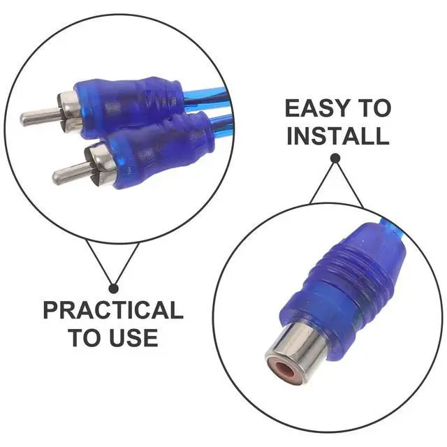 Alt view image 5 of 5 - 3 Pack RCA Splitter Adapter RCA Audio Cable Y Splitter 1 Female to 2 Male RCA Connectors for Car Audio System Amplifier Home Theater TV Car Stereo Head Unit Subwoofer Speaker Audio Device Amp