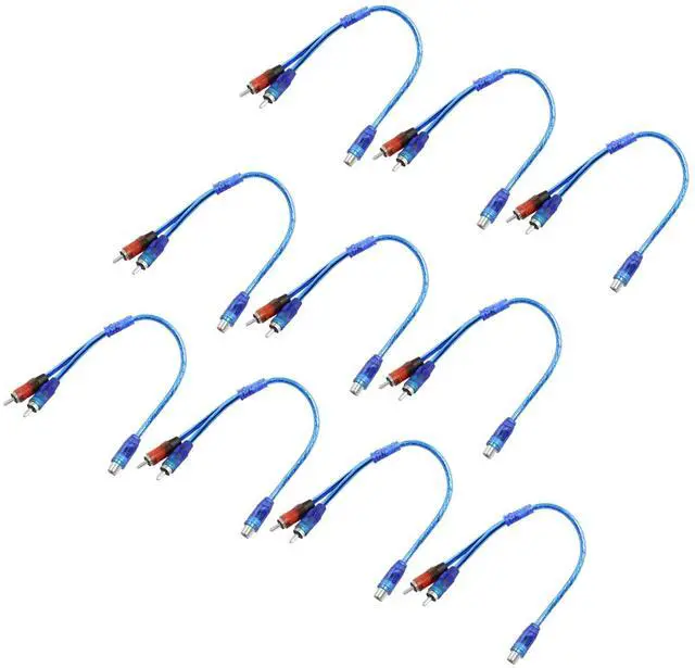 Main image of RCA Y Adapter Splitter Cable 1 Female to 2 Male, 10 Pcs