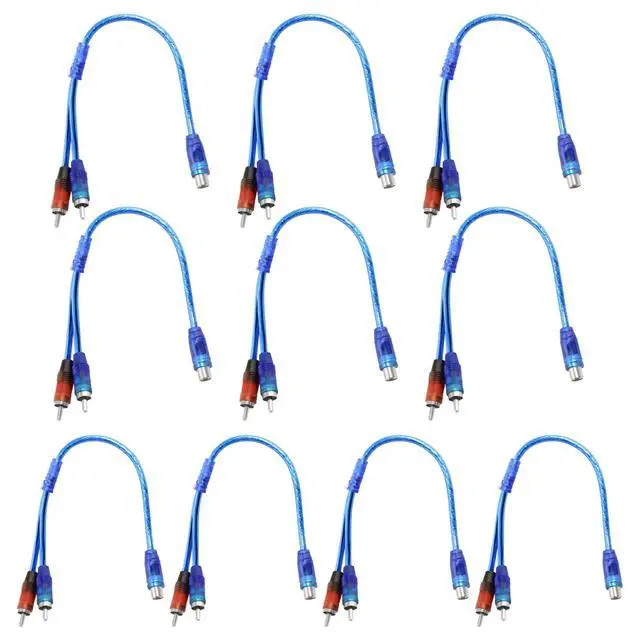 Alt view image 2 of 5 - RCA Y Adapter Splitter Cable 1 Female to 2 Male, 10 Pcs
