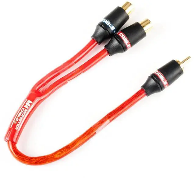 Main image of Monster RCA Male to 2 RCA Female Audio Speaker Adapter Y Splitter Cable