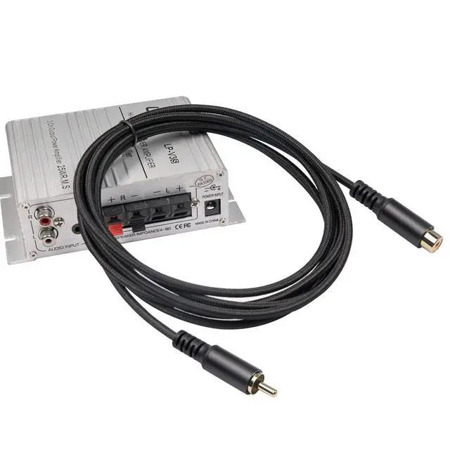 Alt view image 5 of 7 - RCA Extension Audio Cable Male to Famale, RCA Stereo Audio Cable Hi-Fi Sound Gold Plated Copper Shell Nylon-Braided(10 Feet)
