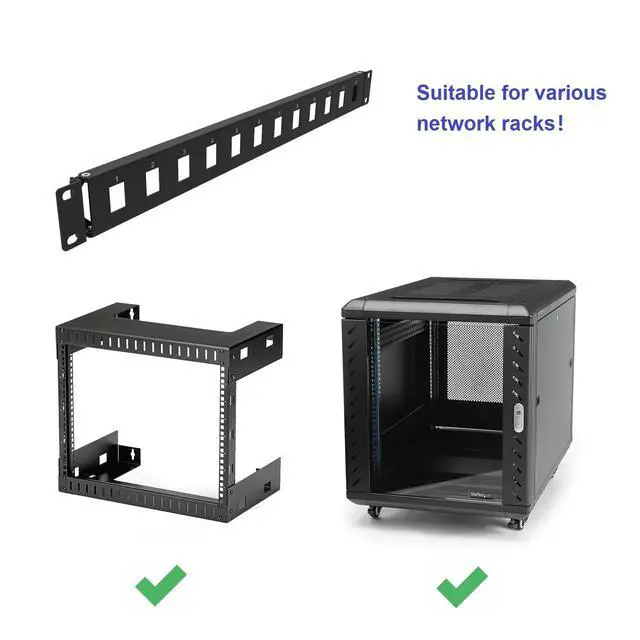 Alt view image 5 of 5 - 1U Hinged 12 Port Blank Keystone Patch Panel