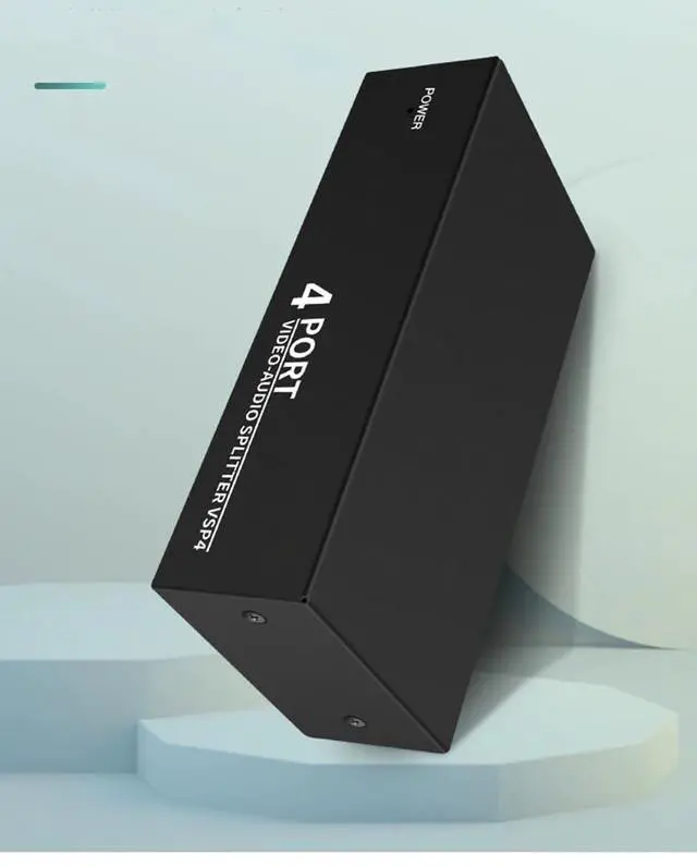 Alt view image 2 of 6 - 3-RCA Splitter 1 in 4 Out Composite AV Distribution Box 4-Way w/Power