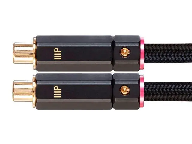 Alt view image 5 of 6 - 1-Male to 2-Female RCA Y-Adapter - 1 Feet - Black | Gold Plated Connectors, Double Shielded With Copper Braiding - Onix Series, 12 Inch