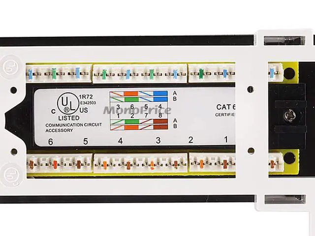 Alt view image 3 of 5 - 12-Port Vertical Cat6 Mini Patch Panel (110 Type) (568A/B)
