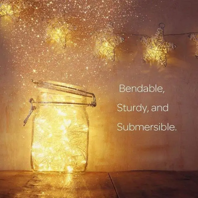 Alt view image 2 of 6 - Battery Operated Fairy String Lights, 10Ft 30 LEDs, Warm White