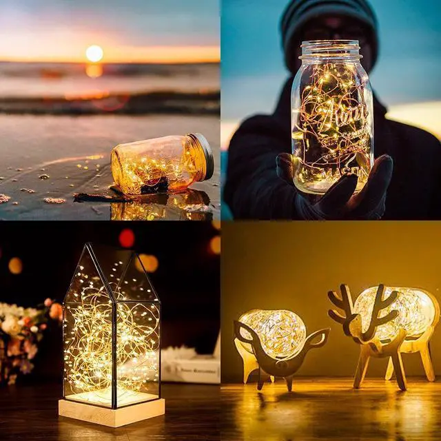 Alt view image 5 of 6 - Battery Operated Fairy String Lights, 10Ft 30 LEDs, Warm White