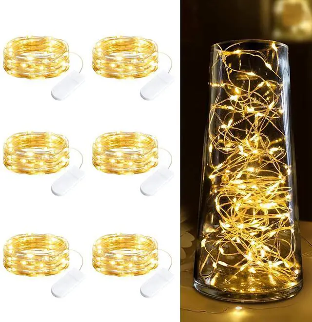 Main image of 6 Pack Battery Operated LED Fairy Lights for Christmas Decor